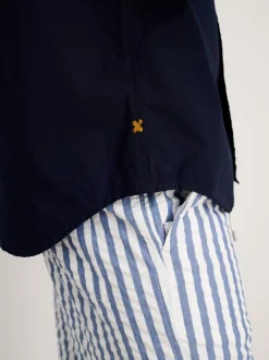 Hot Alex Mill The Short Sleeve Mill Shirt In Paper Poplin Dark Navy
