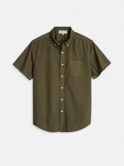 Online Alex Mill The Short Sleeve Mill Shirt In Paper Poplin Military Olive