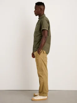 Online Alex Mill The Short Sleeve Mill Shirt In Paper Poplin Military Olive