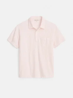 Discount Alex Mill The Standard Polo In Slub Cotton Rose Water