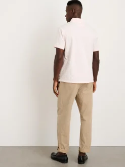 Discount Alex Mill The Standard Polo In Slub Cotton Rose Water