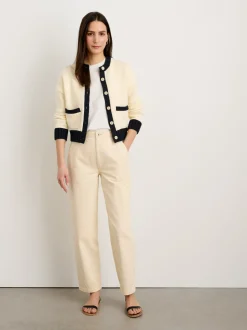 Outlet Alex Mill Tipped Nico Cardigan Ivory/Black