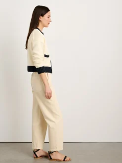 Outlet Alex Mill Tipped Nico Cardigan Ivory/Black