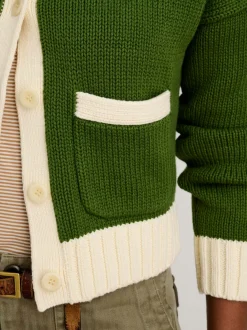 Hot Alex Mill Tipped Nico Cardigan Leaf/Ivory
