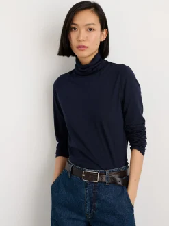 Hot Alex Mill Turtleneck In 40S Jersey Dark Navy