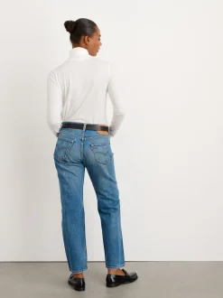 New Alex Mill Turtleneck In 40S Jersey White