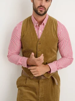 Online Alex Mill Vest In Rugged Corduroy Khaki