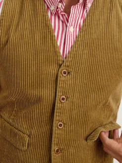 Online Alex Mill Vest In Rugged Corduroy Khaki