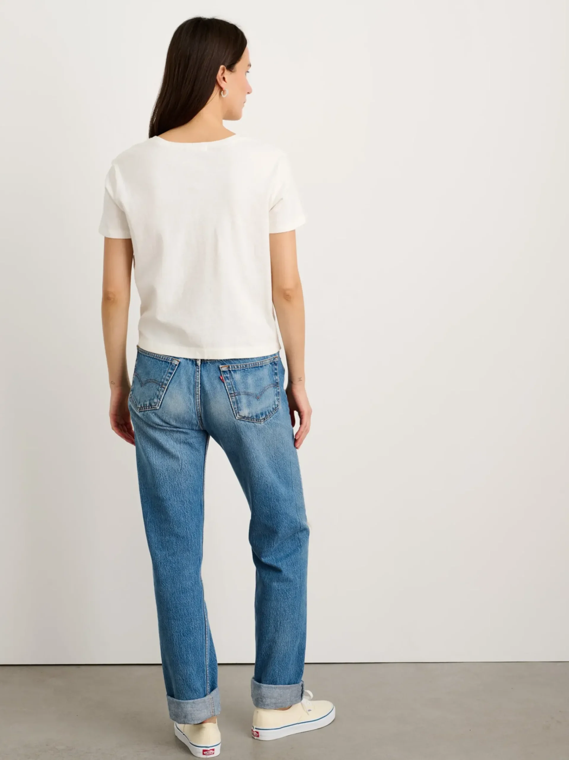 Sale Alex Mill Vintage Wash Crewneck Tee Off White
