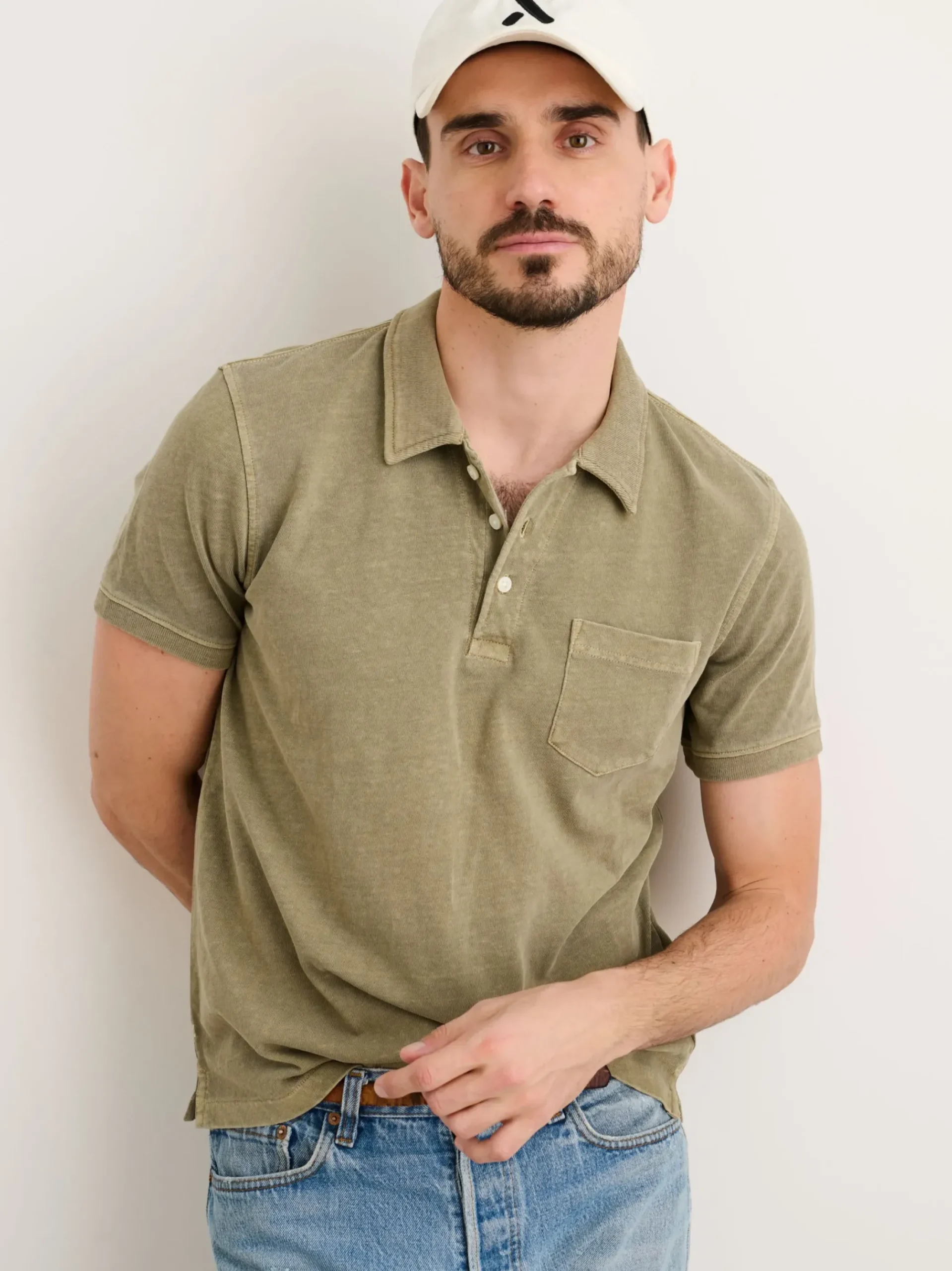 Fashion Alex Mill Vintage Wash Polo Bay Leaf