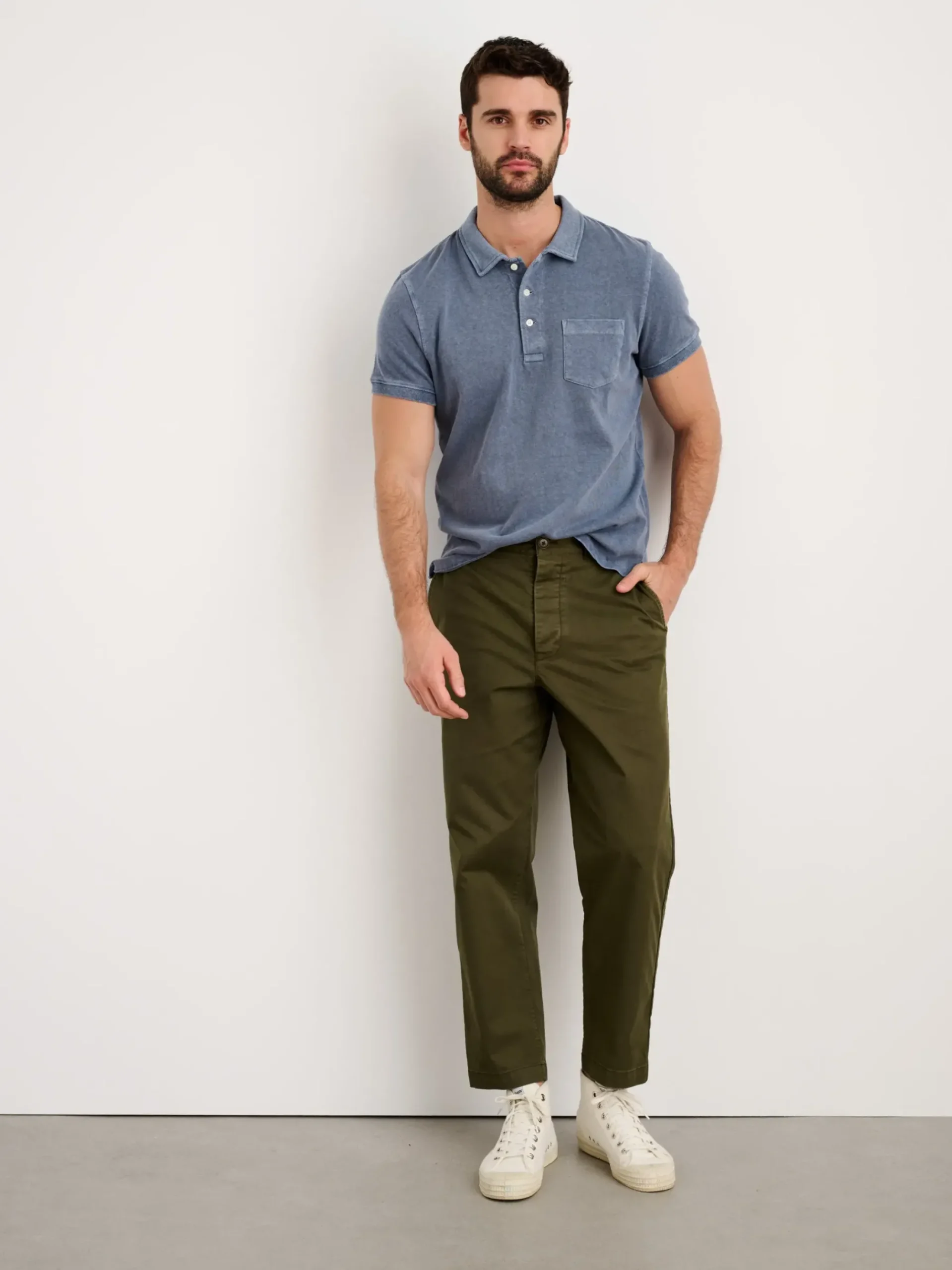 Best Alex Mill Vintage Wash Polo Faded Blue