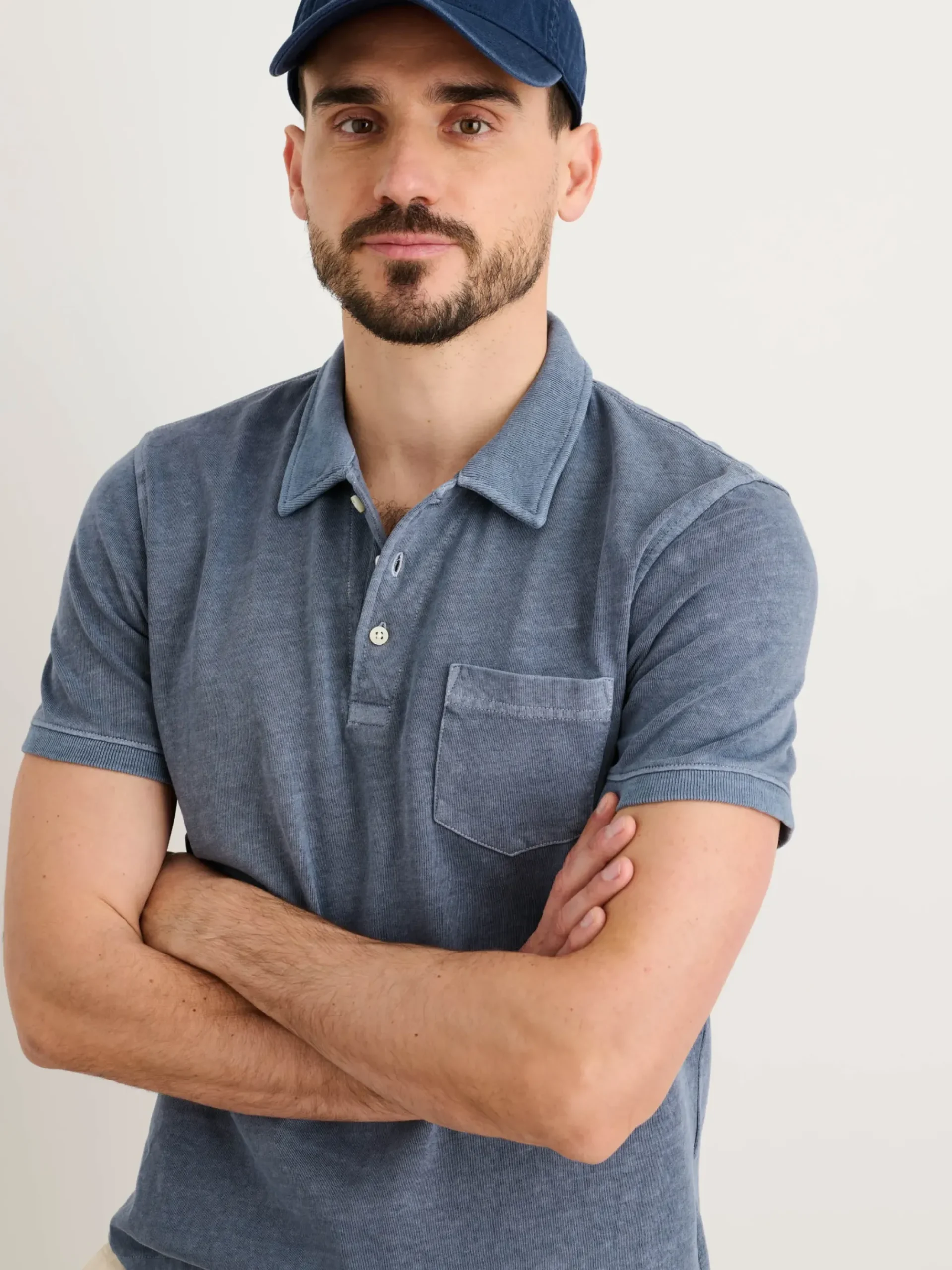 Best Alex Mill Vintage Wash Polo Faded Blue