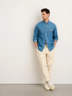 Clearance Alex Mill Work Shirt In Washed Denim