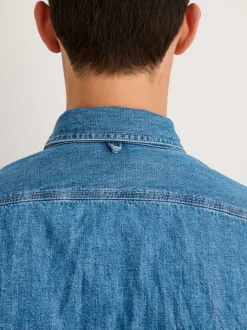 Clearance Alex Mill Work Shirt In Washed Denim