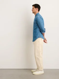Clearance Alex Mill Work Shirt In Washed Denim